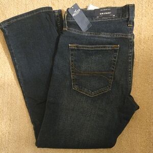 Hollister Epic Flex Men's Slim Straight Jeans - Deep Indigo